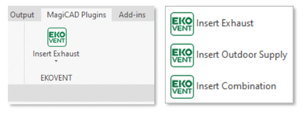 Ekovent Magicad Plugins Icons